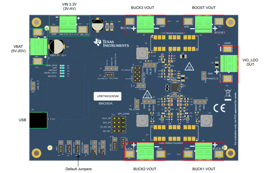 Location Circuit - Texas Instruments LP877451Q1EVM Evaluation Module
